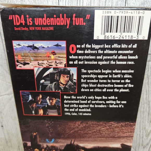 Independence Day VHS 20th Century Fox Will Smith PG-13 Color 1996 - Picture 5 of 8